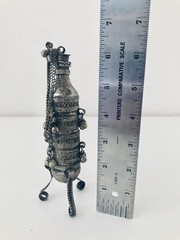 Rare Antique Moroccan Bedouin Kohl Intricate Handmade Metal Eye Liner Makeup Set