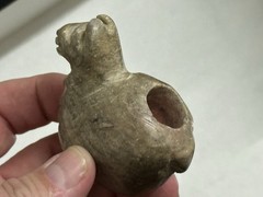 AMAZING PRE-COLUMBIAN CANOPA LLAMA EFFIGY VOTIVE CONTAINER FROM PERU MOTLEY COA