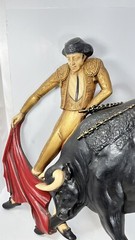 VNTG 1968 Syroco Dart 7126 Matador Bullfighter & Bull Plastic Wall Plaque 32×20”