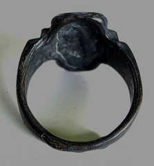 300 BC Ancient Greek Silver Ring Selene the goddess and personification of Moon