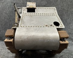 Vintage c1950 Electric Steel Military Tank Homemade Craftsman Little Willie READ