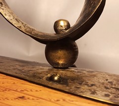 1890s ART NOUVEAU vtg english arts & crafts curtain rod towel hat coat rack oak