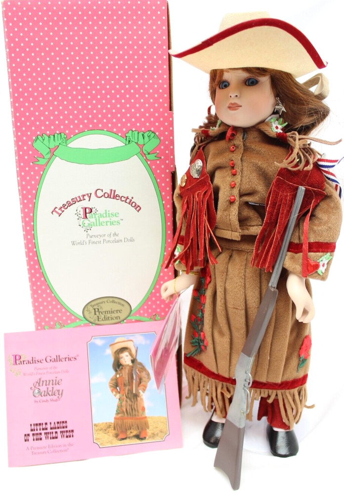 Paradise Galleries Lil Ladies of the Wild West ANNIE OAKLEY 14″ Porcelain Doll