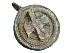 Copper alloy Roman zoomorphic eagle seal box lid circa 1st-2nd century AD