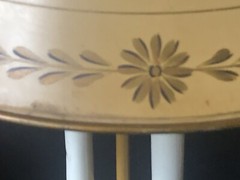 RARE! Vintage TOLE GOLD Tan Florentine Metal LAMP *Bouillotte Toleware Antique