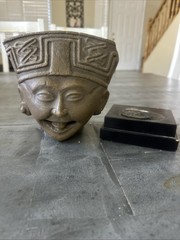 Pre-Columbian Veracruz Mexico Laughing Head Statue *Read*
