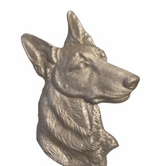 Vintage Cast Aluminum German Shepherd And Cocker Spaniel Plaques