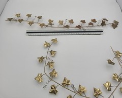 Vintage Metal Brass Copper Ivy Vines Set Of 2 Wall Art Decor MCM Home Interiors