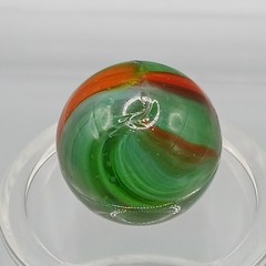 .57″ Peltier, Master, Vitro, Akro- Wispy Translucent Base Rainbo Sunburst- #Q146