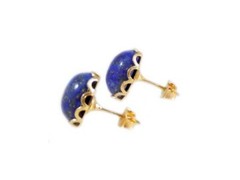 Lapis Lazuli Earrins Antique Persian Gem Badakhshan Afghanistan Ancient Sumer Ur