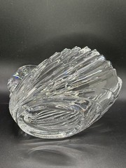 Gloria Vanderbilt 24% Lead Crystal Glass Swan Candy Dish Bowl Germany Signed
