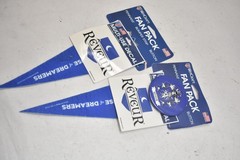 WinCraft Reveur Fan Pack Lot Of 2 Pennant Button Decal Crest Blue USA Set
