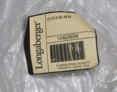 Longaberger Foyer Basket in Light Brown /Protector–signed+2006
