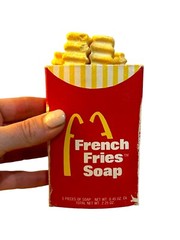 Vtg 1978 French Fry Soaps & Box Displayed In Ceramic Hamburger Holder Unique