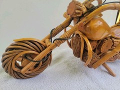 Unique Handmade Entirely of Wood & Wooden Vines Motorcycle. Chopper Nicely Made