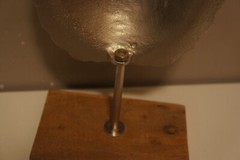 Contemporary Cast Aluminum Turtle Shell on Wood Stand