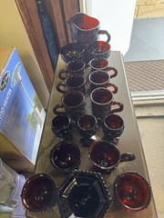 Vtg. Lot of Avon Ruby Red 1876 Cape Cod.