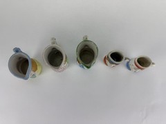 Lot of 5 Victorian Colonial Miniature Mugs Japan & Occupied Japan PICO Unbranded