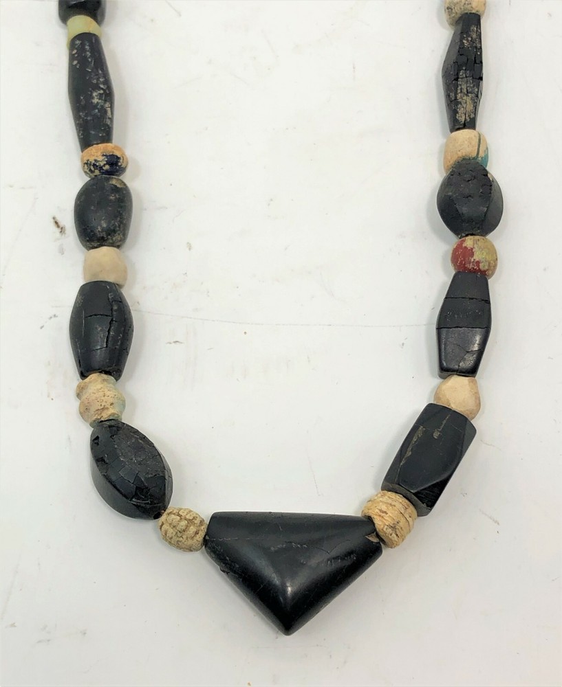 Greek Phoenician Roman Jet and Glass Necklace I Millennium BC