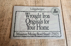 2000 Longaberger Collectors Club Miniature Wrought Iron Mixing Bowl Stand NIB