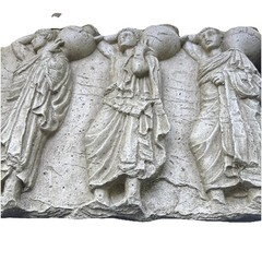 Greek Pla/ster (plastic) Relief Frieze Roman times sculptures toga Decor 15×11”!