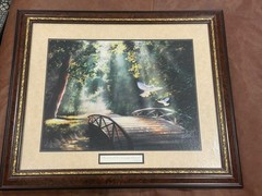 Vintage Home Interiors “Two Doves over a Bridge” Hanging Wall Art