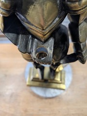 Medieval Knight Cast Metal Decor VTG Japan