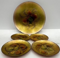 Vintage California Cloisonne by Landau & Associates Plates Enamel on Copper