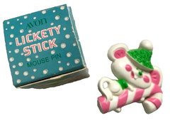AVON NOS NEW OLD STOCK CHILDREN LICKETY STICK MOUSE PIN BOXED