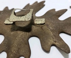 Vintage Set 2 Oak Leaves Home Interiors Gold Copper Metal Wall Art Decor HOMCO