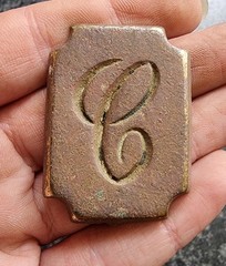 Post Medieval / Georgian Horse Harness Mount Antique Detecting Find Letter C