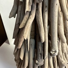 Vtg Large 25″ Driftwood Xmas Pine Tree Hand Crafted Wood Sticks Folkart Rustic