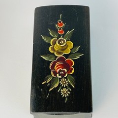 Handmade Tole Art Note Pad Holder and Brush from Switzerland