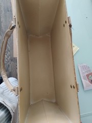 2 Vintage Metal Art Deco Shopping Bag Book/Magazine Holder Stiletto Chic