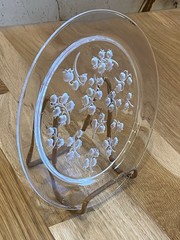 Antique LALIQUE – ‘Muguet’ – Frosted & Clear Crystal Plate – France 20th Century