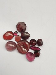Ancient jewelry cabochon Garnet 12 pieces lot from Afghanistan.