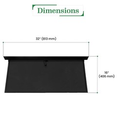 Vestal 32″ x 16″ Foundation Access Door Steel Crawl Space Black
