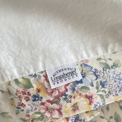 Longaberger Spring Floral Lined Fabric Valance 75”x 18″ and 6 matching cushions