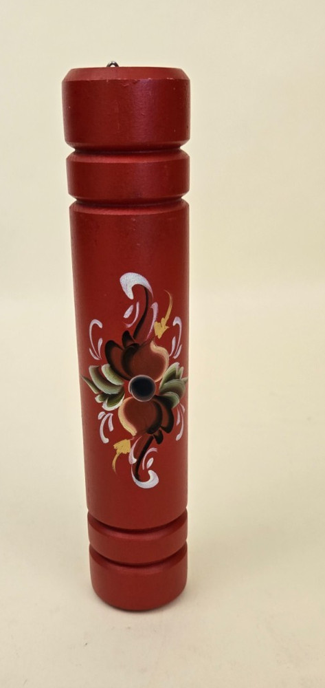 VTG Scandinavian Rosemaling Wooden Match Holder – Hand Made & Painted in Norway