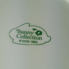 VTG Avon 1985 bunny trinket dish WEISS BRAZIL&Avon Bunny Collection plate7″ 1994