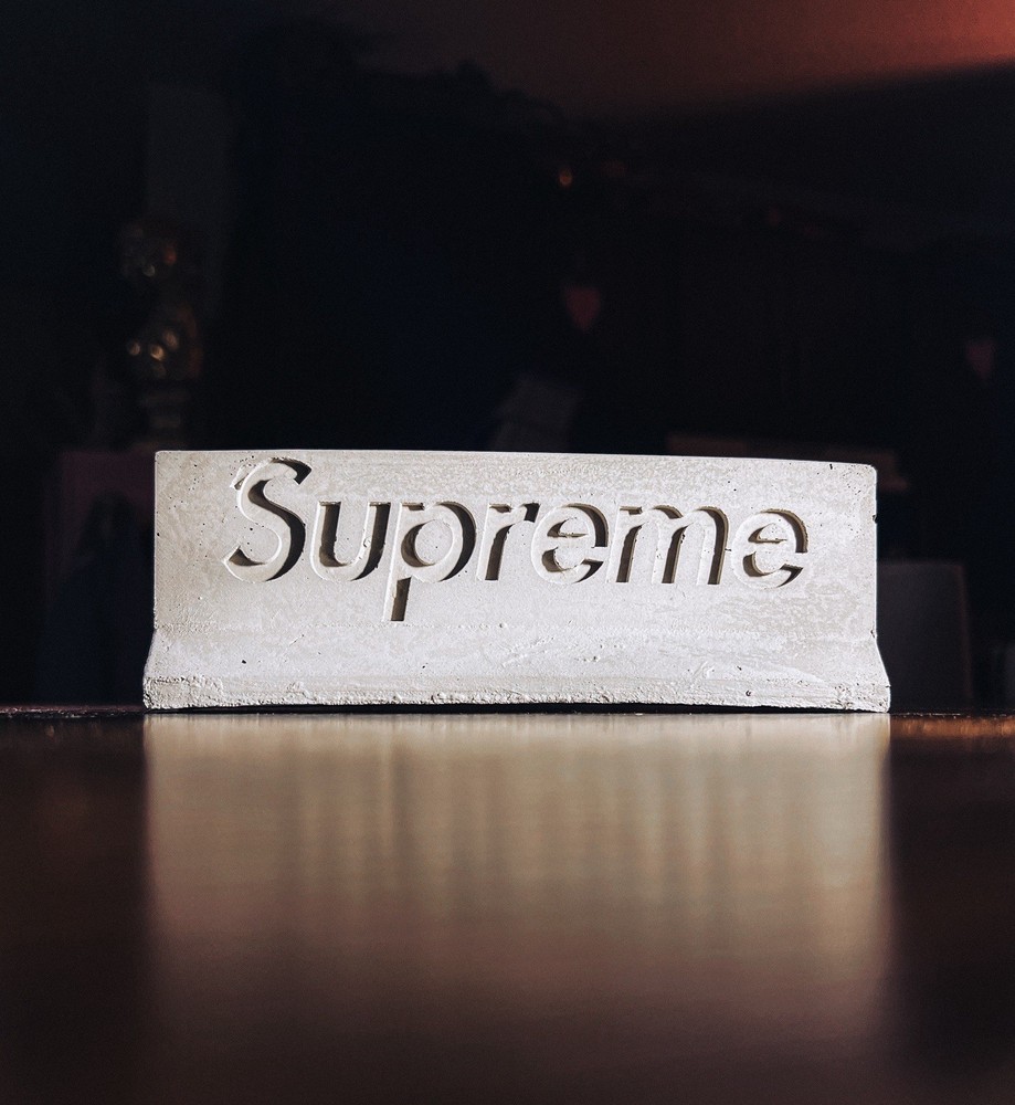 Supreme Concrete Gray Decorative Collectible Block