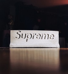 Supreme Concrete Gray Decorative Collectible Block