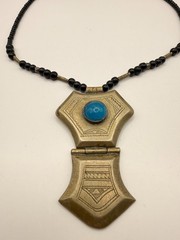 VERY RARE ANCIENT EXTREMELY AGATE PROTECTION AMULET NECKLACE ARTIFACT AUTENTHIC