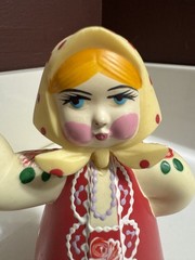 Vintage 1960s Russian Dancing Doll Pendulum Motion Bobble Head w/Box