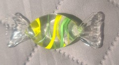 Vintage Hand Blown Murano Style Art Glass Wrapped Hard Candies 8 piece lot