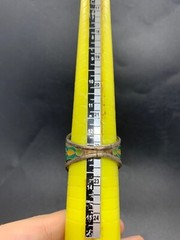 Ancient Old Pure Sliver Antique Painted Beautiful Ring