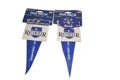WinCraft Reveur Fan Pack Lot Of 2 Pennant Button Decal Crest Blue USA Set