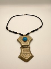 VERY RARE ANCIENT EXTREMELY AGATE PROTECTION AMULET NECKLACE ARTIFACT AUTENTHIC