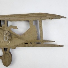 Vintage 1975 Homco WWI Red Biplane Fighter Metal Wall Hanging Decor 1232 BX C