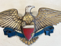 Vintage Sexton 27” Patriotic American Eagle Shield Wall Plaque Cast Aluminum